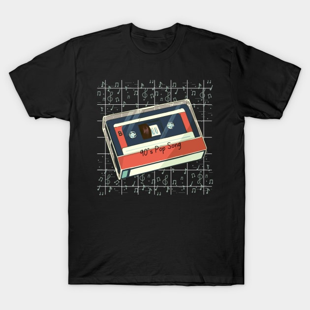 90s Pop song cassette tape T-Shirt by AM95